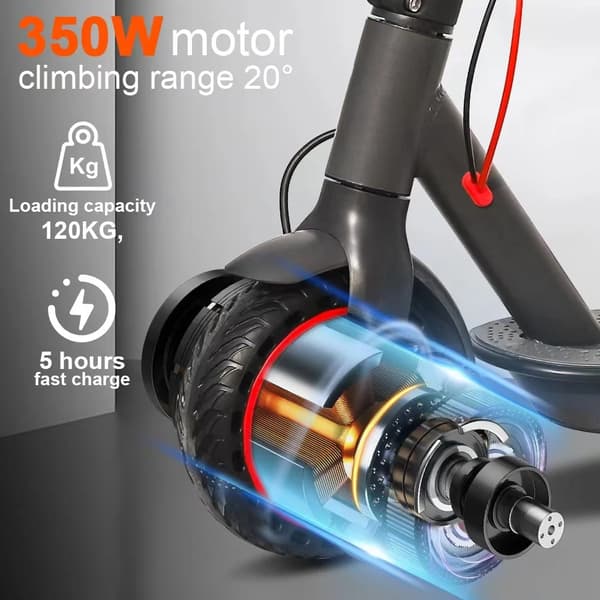 350W 36V 7,5Ah hopfällbar vattentät elektrisk skoter för vuxna med Smart APP, 31KM/H 16KM räckvidd elsparkcykel, elskoter