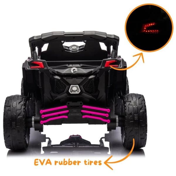 Elektrisk Buggy 12V - Can-Am Maverick R - 4x4 - 1 till 6 år - Rosa