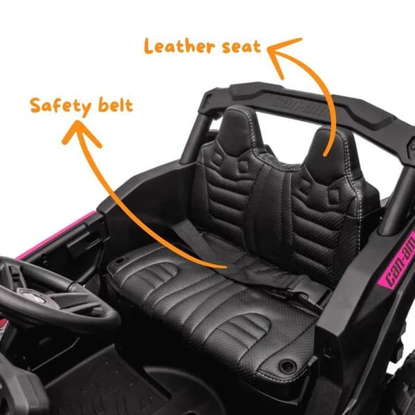 Elektrisk Buggy 12V - Can-Am Maverick R - 4x4 - 1 till 6 år - Rosa