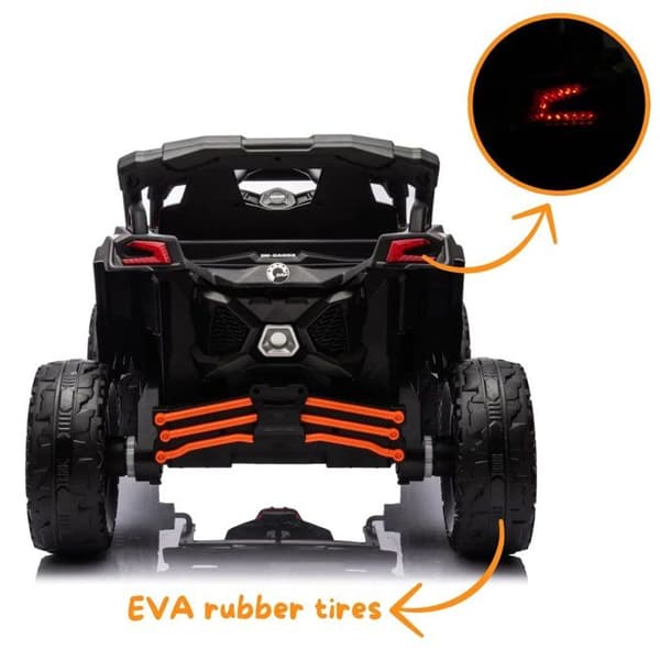 Elbilsbuggy 12V - Can-Am Maverick R - 4x4 - 1 till 6 år - Orange