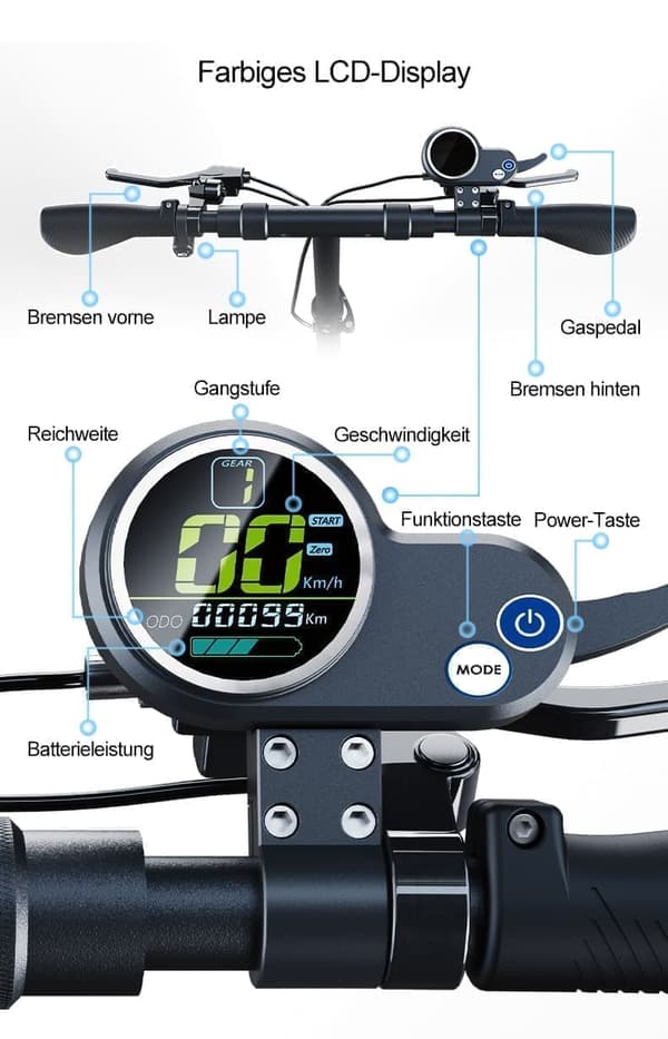 JOYOR Y8-S elektrisk scooter med ABE-certifikat - 500W motor 48V26AH batterirækkevidde 85KM skivebremser - sort