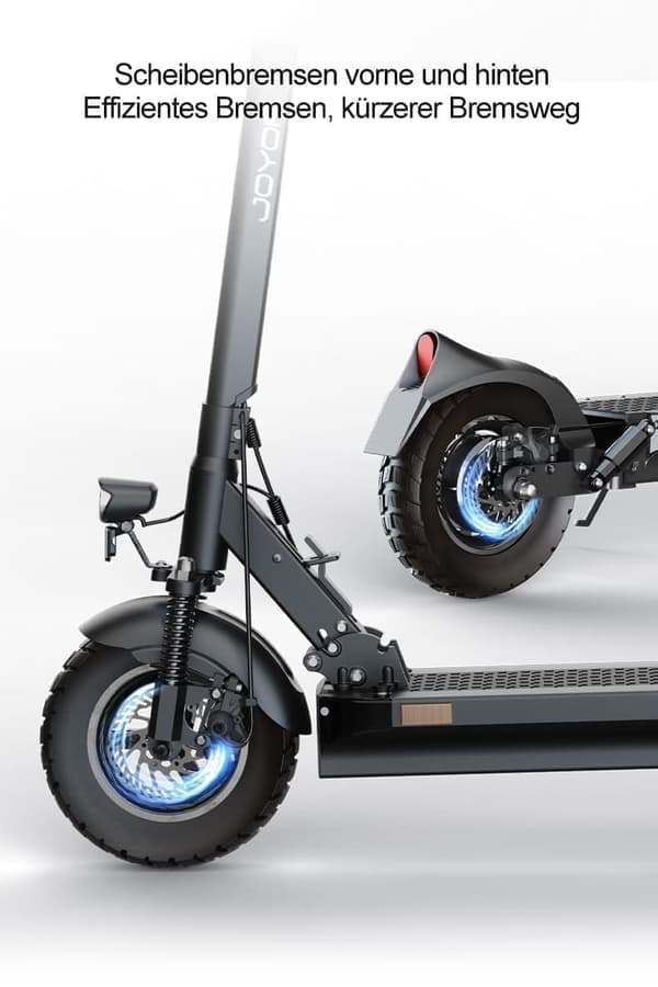 JOYOR Y8-S elektrisk scooter med ABE-certifikat - 500W motor 48V26AH batterirækkevidde 85KM skivebremser - sort