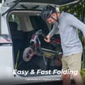 Miniatyrbillede 7 af 11: iScooter W8 9,3 tommer elektrisk scooter - 500W motor, 30-40 km rækkevidde, dobbelt affjedring, APP-forbindelse, sort