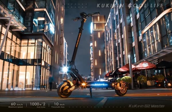 KUKIRIN G2 Master elektrisk scooter 70 km rækkevidde og 60 km/t maks. hastighed, 10 '' terrængående dæk, 2000W dobbeltmotor aluminium foldescooter