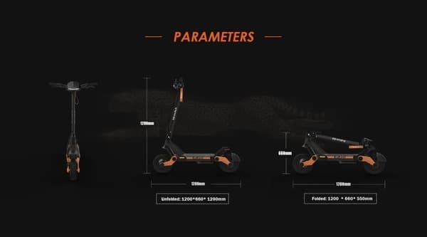 Sähköskootteri Kukirin G3 tehokas 1200W moottori jopa 50KM / h 10.5" maastorengas 52V / 18Ah suuren kapasiteetin taitettava skootteri