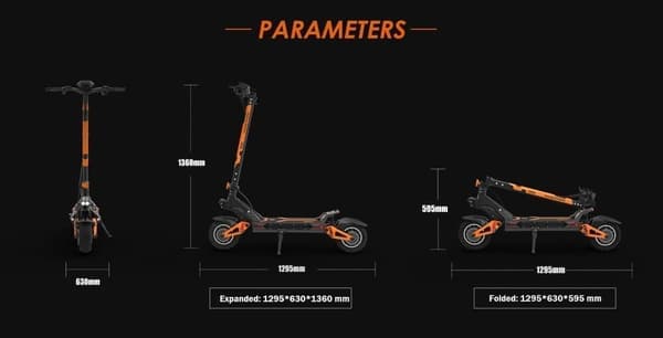 KuKirin G3PRO sähköskootteri 2 * 1200W tehokas kaksoismoottori jopa 65km / h, 10.5" maastorengas 52V / 23Ah taitettava eScooter