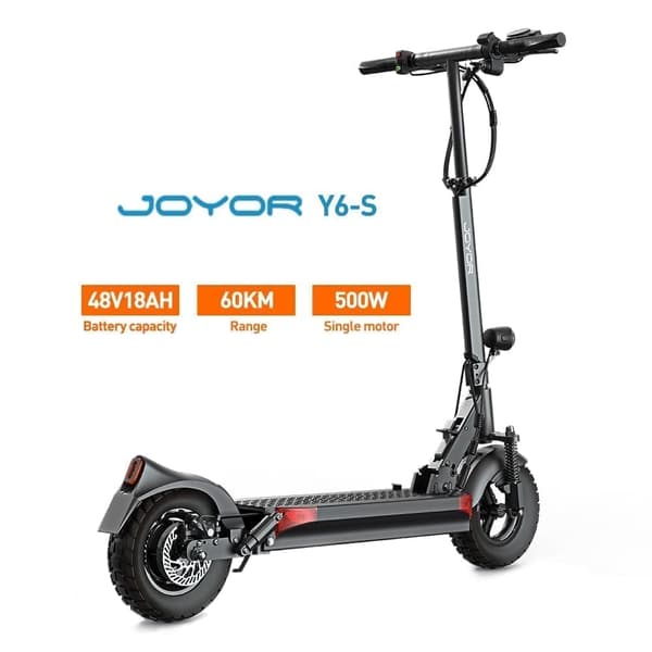 Joyor Y6-S sähköskootteri - 500 W: n moottori, 48 V: n akku, etu- ja takalevyjarrut sujuvaan ja luotettavaan ajoon