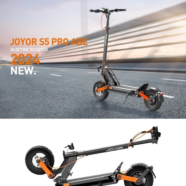 JOYOR S5PRO elektrisk scooter 48V26AH batteri, 500W motor, dobbelte støddæmpere, foldbar escooter