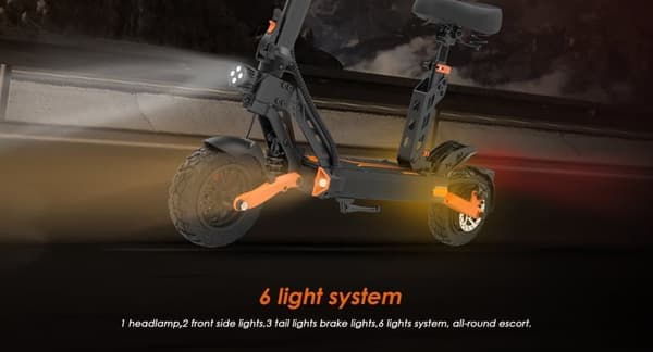 KUKIRIN G2 Pro 8,5-tommer terrængående scooter med sæde - 600W motor, 48V15.6Ah batteri, justerbar højde