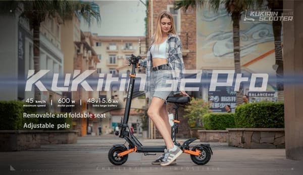 KUKIRIN G2 Pro 8,5-tommer terrængående scooter med sæde - 600W motor, 48V15.6Ah batteri, justerbar højde