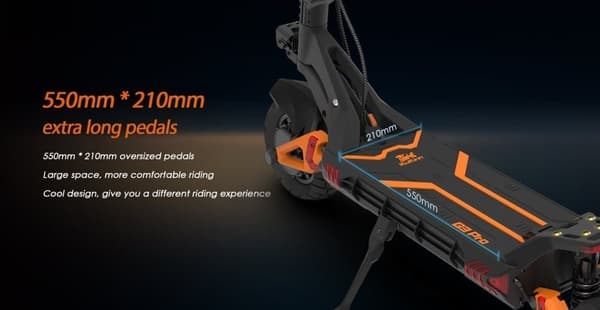 KuKirin G3 Pro kaksimoottorinen sähköskootteri: 2400W teho, 65km/h, 80km kantama, 10" maastorenkaat ja nopeasti irrotettava akku