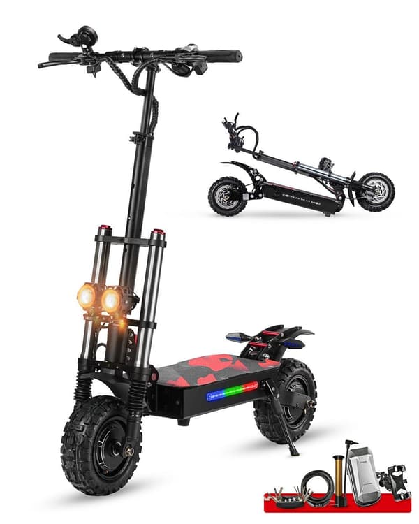 BOYUEDA S3-11 Off-Road Beast E-Scooter – 85 km/t hastighed, 120 km rækkevidde, dobbelte 3.000 W motorer og 11" dæk til ekstremt terræn