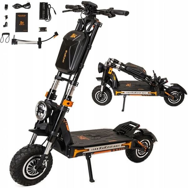 Hopfällbar elscooter - KuKirin G4 Max - Dubbel 3200W motor - Avtagbart 60V 35,2AH batteri - Maximal autonomi 95KM