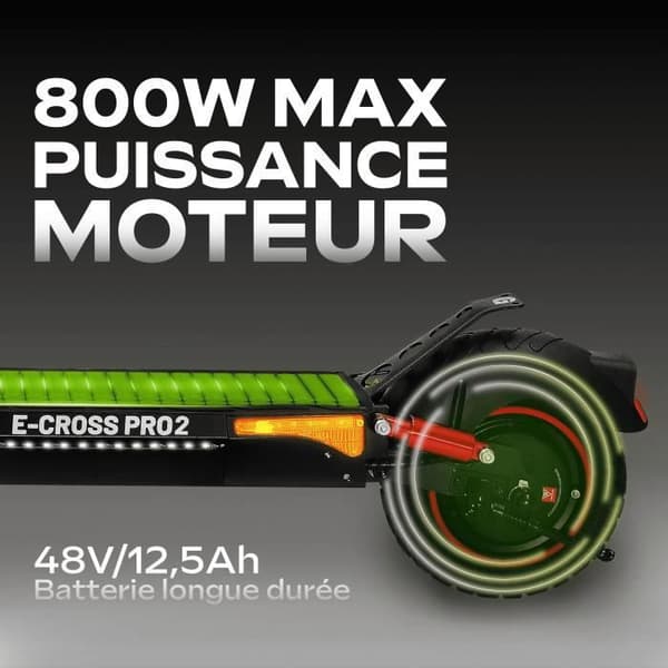 Terräng el-scooter - URBANGLIDE - ECROSS PRO 2 - 10" - 48V - 800 W - 13Ah - Räckvidd 50KM