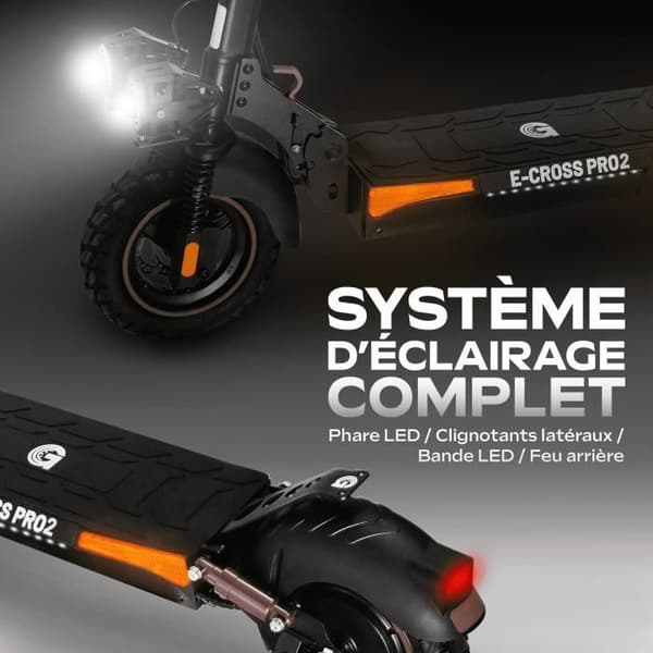 Terräng el-scooter - URBANGLIDE - ECROSS PRO 2 - 10" - 48V - 800 W - 13Ah - Räckvidd 50KM