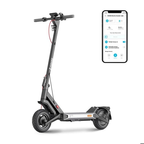 Elskoter - NAVEE S40 - Elskoter - 700W Max - 7,65Ah - 10" däck - Räckvidd 40 km - Svart