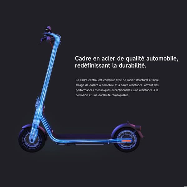 NAVEE V25 Elektrisk Scooter för Vuxna - Räckvidd 25 km, 25 km/h, Motor 600W, Vattentålighet IPX5, 10" Däck, Fällbar - Svart