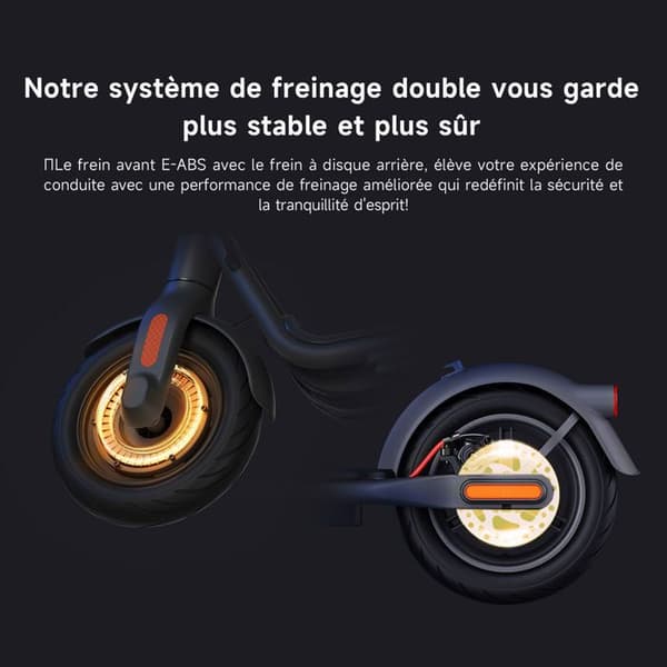 Trottinette Elektrisk NAVEE V50i Pro, 50 km Räckvidd, Max 25 km/h, 120 kg Maxlast, Motor 700W, Fällbar, BMS, Fällbar-Svart