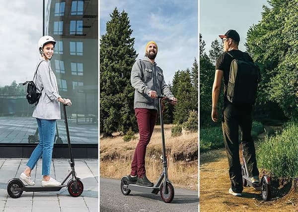 Trottinette elektrisk JUICEASE ES80 E Scooter, Räckvidd 35KM, 350W, Maxhastighet 25KM/H, 8.5", 36V 10.5Ah, APP, Fällbar, Svart