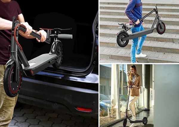 Trottinette elektrisk JUICEASE ES80 E Scooter, Räckvidd 35KM, 350W, Maxhastighet 25KM/H, 8.5", 36V 10.5Ah, APP, Fällbar, Svart