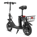 Miniatyrbild 4 av 6: Samebike-SAMEBIKE SM-C01 Fällbar elektrisk sparkcykel med sits, Motor 350W, Batteri 36V 10.4Ah, 12"-med korg, Blå