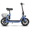 Miniatyrbild 4 av 6: Samebike SM-C02 hopfällbar elektrisk sparkcykel med säte, Motor 500W, 36V 13Ah batteri, 14" däck, Dubbel skivbroms Gasreglage - Röd