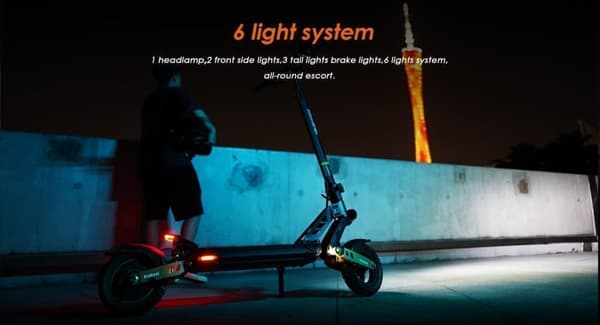 Kukirin G2 MAX elektrisk scooter med 70 km rækkevidde, 55 km/t hastighed, 10" terrængående dæk og 1000W motor til eventyrpendling