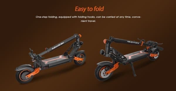 Kukirin G2 MAX elektrisk scooter med 70 km rækkevidde, 55 km/t hastighed, 10" terrængående dæk og 1000W motor til eventyrpendling