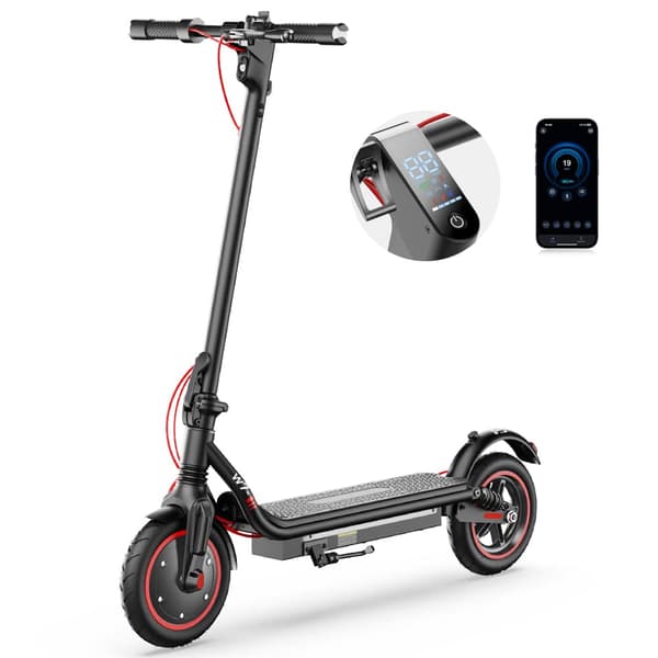 iScooter W7 elektrisk scooter - 350W motor, 25 km+ rækkevidde, dobbelt affjedring, hybridbremser, EU-kompatibel