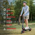 Pikkukuva 4 / 4: iScooter W8 sähköskootteri - 500 W moottori, 40 km toimintasäde, maastorenkaat, kolminkertaiset jarrut, 120 kg kuorma