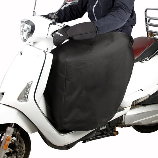 Scooterin jalkasuojus, tuulenpitävä muotoilu, irrotettava kesäkäyttöön,musta