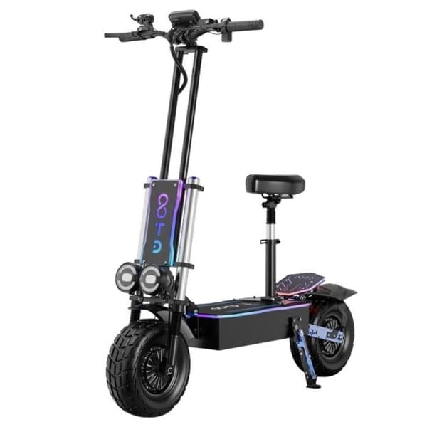 OOTD D99 elektrisk skoter för vuxna, 6000W motor, 60V 40Ah batteri, 120KM autonomi, dubbla motorer, hopfällbar