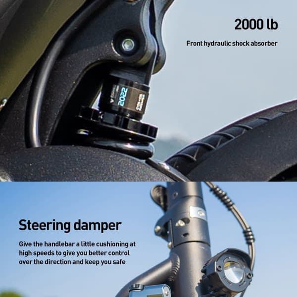 JOYOR E6-S Elektrisk Scooter - 1600W*2 Motorer 60V31.5AH Batteri 85KM Rækkevidde Skivebremser - Sort