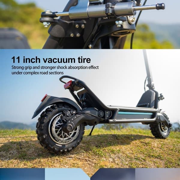JOYOR E6-S Elektrisk Scooter - 1600W*2 Motorer 60V31.5AH Batteri 85KM Rækkevidde Skivebremser - Sort