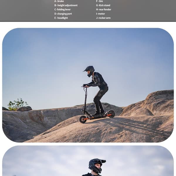 JOYOR S5 elektrisk scooter med ABE-certifikat - 500W motor 48V13AH batterirækkevidde 45KM skivebremser - sort