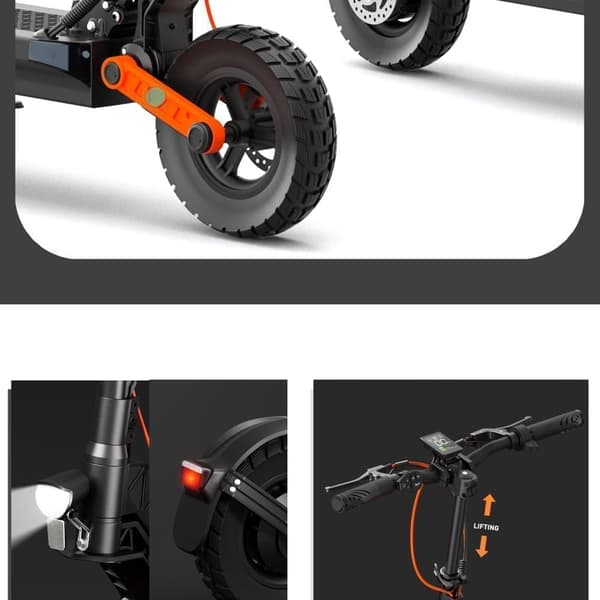 JOYOR S5 PRO elektrisk scooter med ABE-certifikat - 500W motor 48V26AH batterirækkevidde 55KM skivebremser - sort