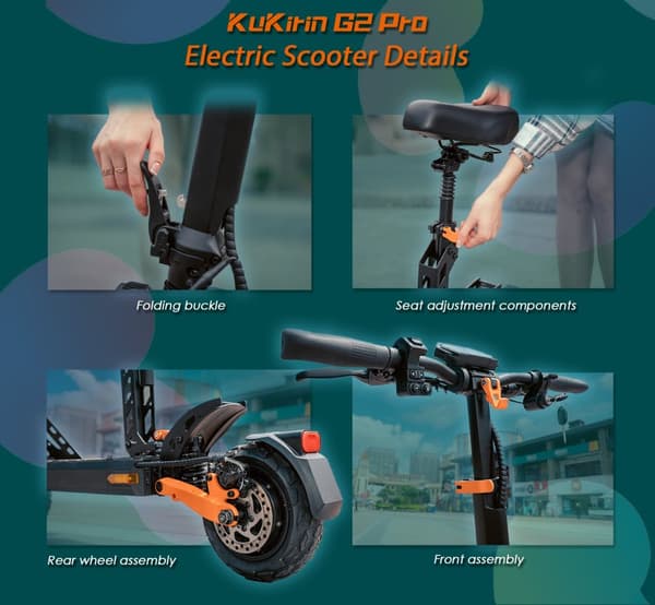 Elscooter KuKirin G2 Pro, svart