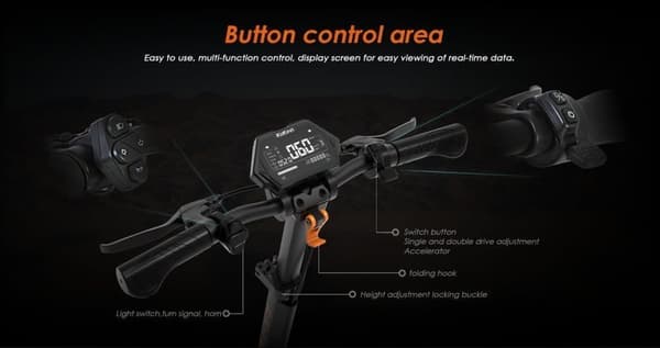 Elektrisk scooter KuKirin G2 Master, 1000W*2, 20,8Ah, sort