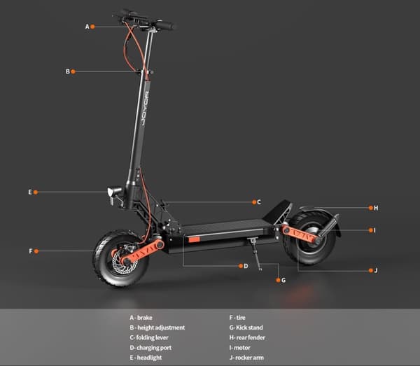 Joyor S5 10'' sähköskootteri, musta
