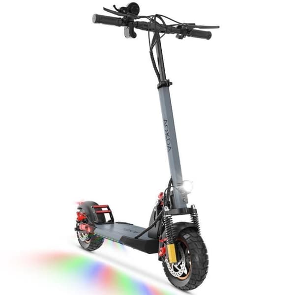 AOKDA AO-A1 El-scooter – Motor 800W Batteri 48V12.5AH Däck på 10 Tum Fällbar – Grå
