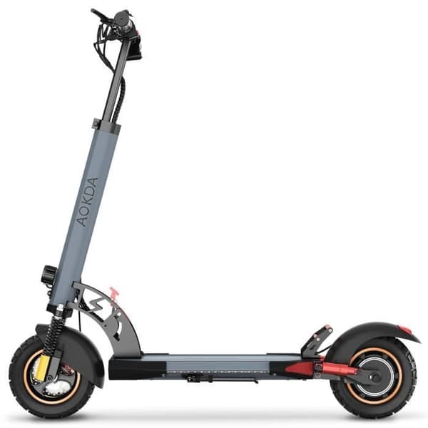 AOKDA AO-A1 El-scooter – Motor 800W Batteri 48V12.5AH Däck på 10 Tum Fällbar – Grå