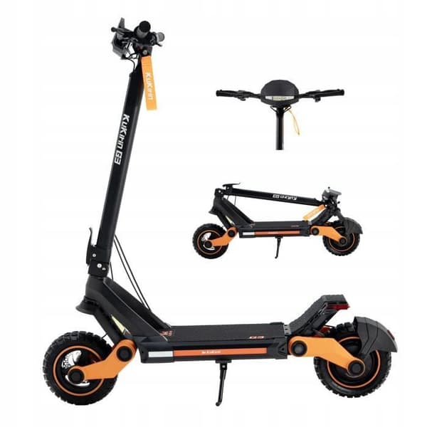 KugooKirin G3 - Elektrisk skoter - 10" hjul - 52V 18AH Batteri - 1200W Motor - Svart