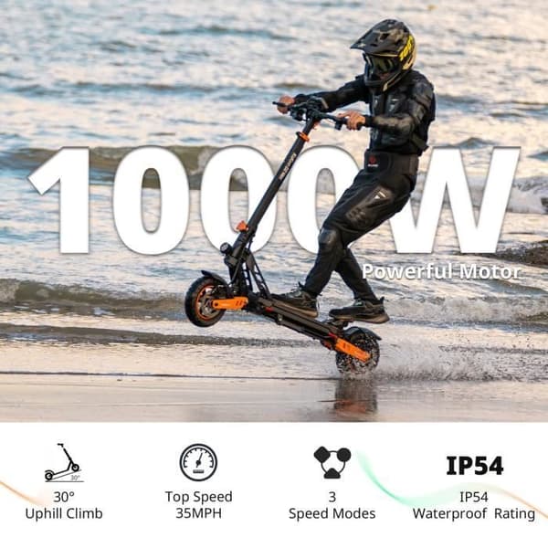 KUKIRIN G2 Max Elektrisk scooter med sitteplass, kraftig motor på 1000 W, toppfart på 35 MPH, rekkevidde på 50 miles, batteri