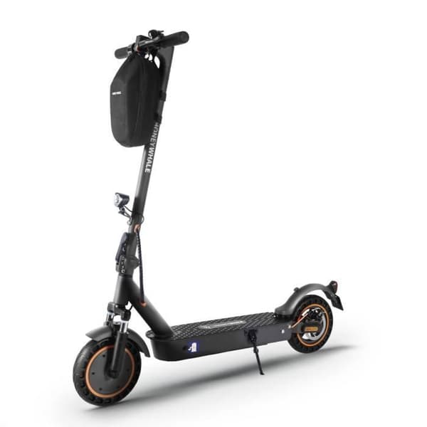 Trottinette elektrisk Honey Whale E9 MAX med ABE-certifiering - Motor 450W Batteri 36V10AH Räckvidd 40KM Skivbromsar Svart