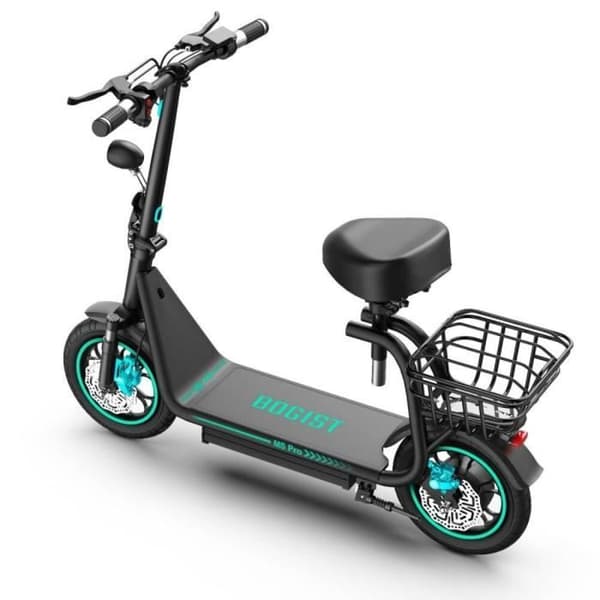 Trottinette Elektrisk BOGIST M5Pro+ - Motor 500W Batteri 48V13AH Räckvidd 35KM Skivbromsar Fällbar Design - Svart Blå