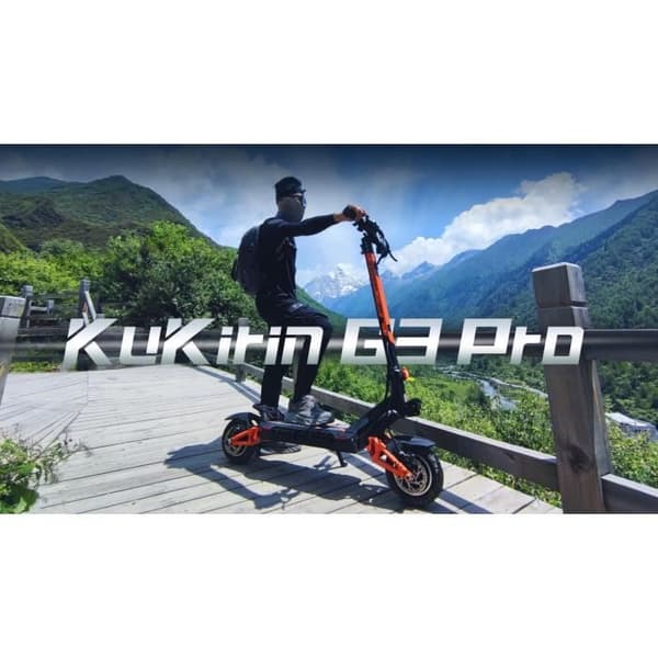 Trottinette elektrisk KUKIRIN G3Pro - Dubbel motor 2400W - 52V 23.2Ah - 80km Räckvidd - 10 tum terrängdäck hydraulisk broms