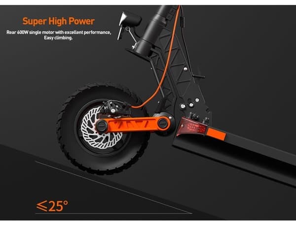 Joyor S8 elektrisk scooter, 600W motor, 48V 26AH batteri, 10 tommer dæk, 25 km/t maks. hastighed, 90 km rækkevidde.
