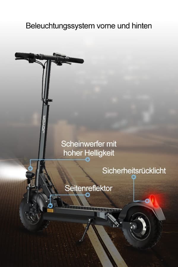 JOYOR Y8-S 10-tommer elektrisk scooter, 48V 26Ah batteri, 500W motor, 20 km / t maks., 3 hastighedsniveau