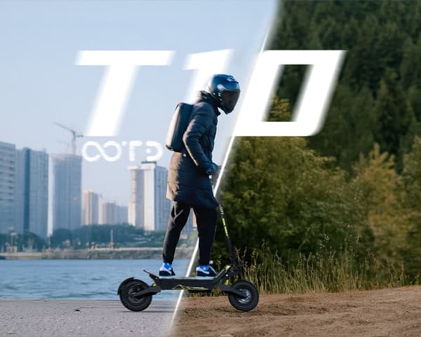 OOTD T10 foldbar elektrisk scooter 500W, 48V13AH batteri, 11" terrængående dæk, tophastighed 50 km, rækkevidde 35-45 km, skivebremser for og bag