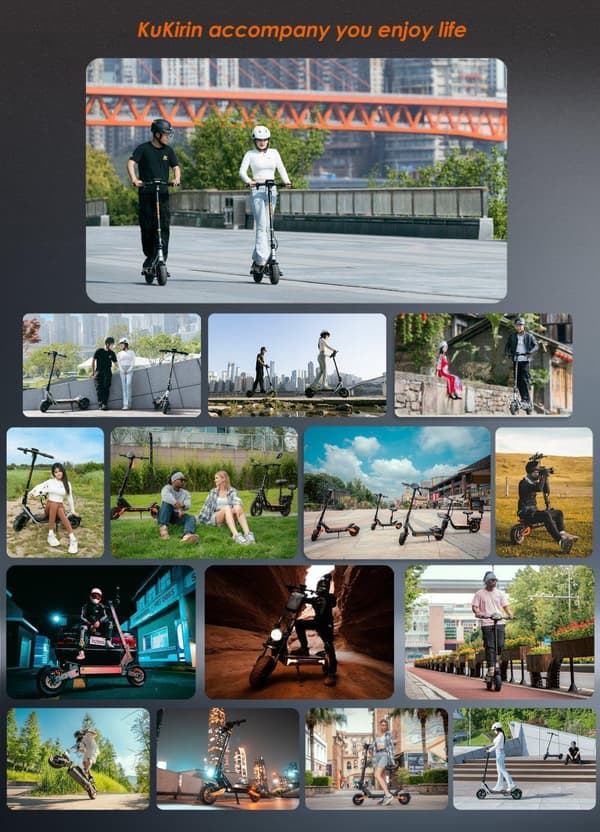 KuKirin A1 10 '' elektrisk scooter, 800W motor, 48V13Ah batteri, tophastighed op til 45 km/t, 10 '' slangeløse dæk